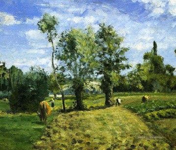  camille - Frühlingsmorgen pontoise 1874 Camille Pissarro Szenerie